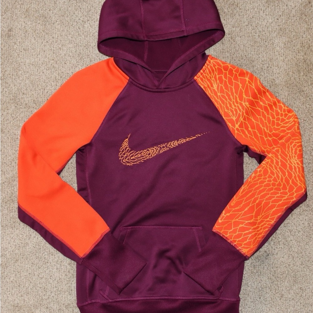 Nike Purple and Orange Sweatshirt Bold Design